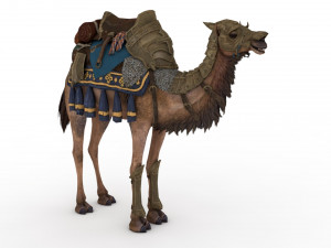 camel rigged and animated 3D Model