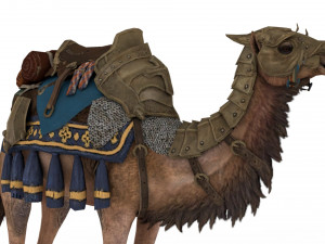 camel rigged and animated 3D Model