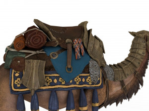 camel rigged and animated 3D Model