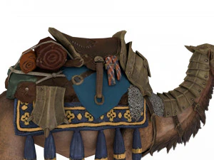 camel rigged and animated 3D Model