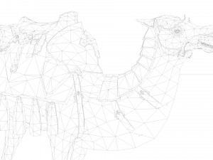 camel rigged and animated 3D Model