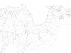 camel rigged and animated 3D Model
