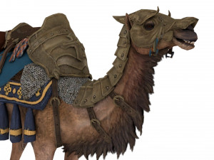 camel rigged and animated 3D Model