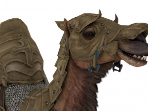 camel rigged and animated 3D Model