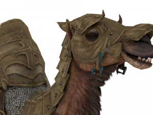 camel rigged and animated 3D Model