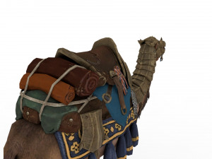 camel rigged and animated 3D Model