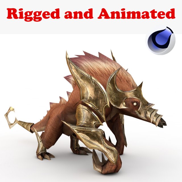 monster rigged and animated Modelo 3D .c4d .max .obj .3ds .fbx .stl .blend 