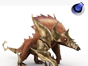 monster rigged and animated 3D Model
