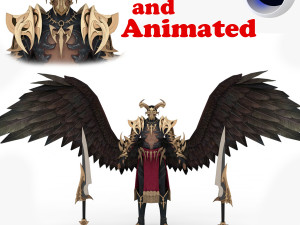 Demon man rigged and animated 3D Model