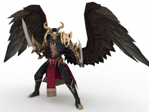 Demon man rigged and animated 3D Модель