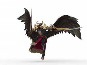Demon man rigged and animated 3D Модель