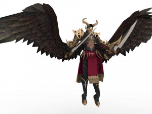 Demon man rigged and animated 3D Модель