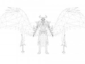 Demon man rigged and animated 3D Модель