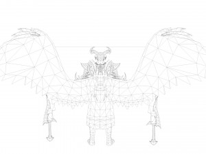 Demon man rigged and animated 3D Модель