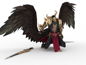 Demon man rigged and animated 3D Модель