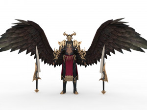 Demon man rigged and animated 3D Модель