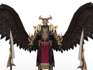 Demon man rigged and animated 3D Модель