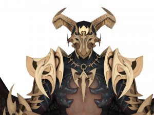 Demon man rigged and animated 3D Модель