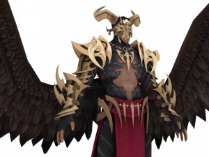 Demon man rigged and animated 3D Модель