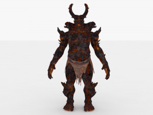 Demon man rigged and animated 3D Модель