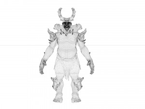 Demon man rigged and animated 3D Модель