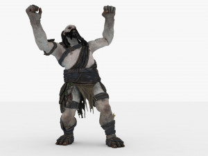 Demon man rigged and animated 3D Модель