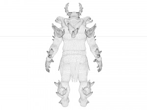 Demon man rigged and animated 3D Модель