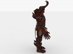 Demon man rigged and animated 3D Модель