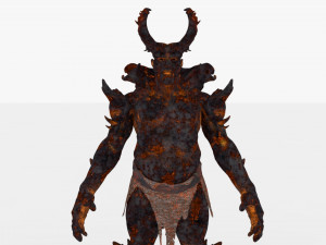 Demon man rigged and animated 3D Модель