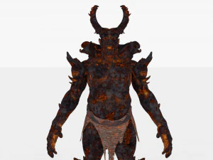 Demon man rigged and animated 3D Model