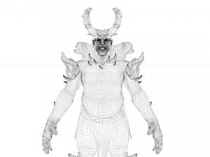 Demon man rigged and animated 3D Модель