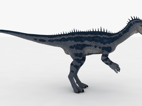 2 in 1 Cryolophosaurus Rigged and Animated 3D Модель