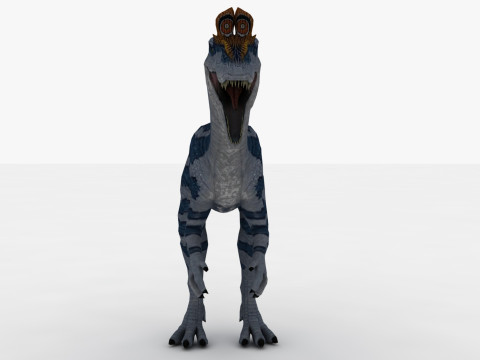 2 in 1 Cryolophosaurus Rigged and Animated 3D Модель