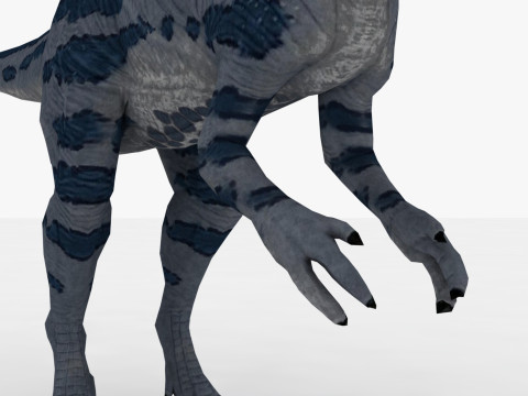 2 in 1 Cryolophosaurus Rigged and Animated 3D Модель