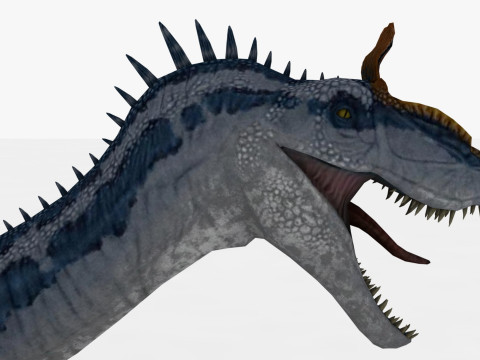 2 in 1 Cryolophosaurus Rigged and Animated 3D Модель