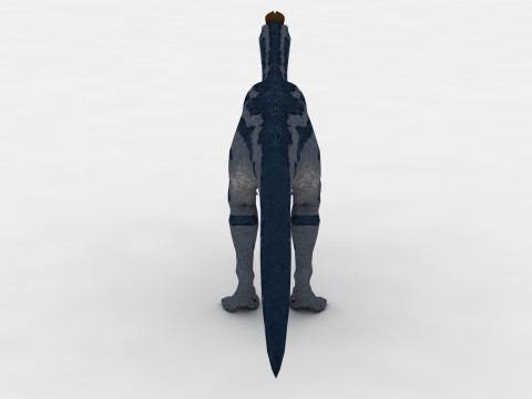 2 in 1 Cryolophosaurus Rigged and Animated 3D Модель