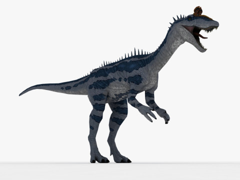 2 in 1 Cryolophosaurus Rigged and Animated 3D Модель