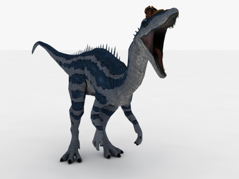 2 in 1 Cryolophosaurus Rigged and Animated 3D Модель