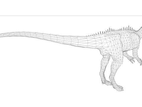 2 in 1 Cryolophosaurus Rigged and Animated 3D Модель
