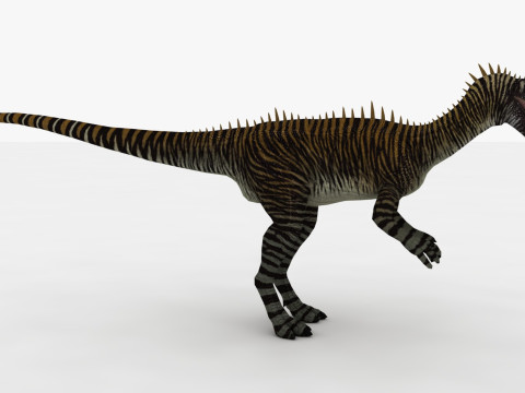 2 in 1 Cryolophosaurus Rigged and Animated 3D Модель