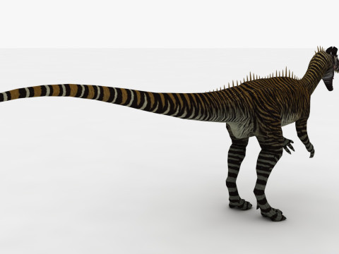 2 in 1 Cryolophosaurus Rigged and Animated 3D Модель