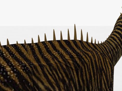 2 in 1 Cryolophosaurus Rigged and Animated 3D Модель