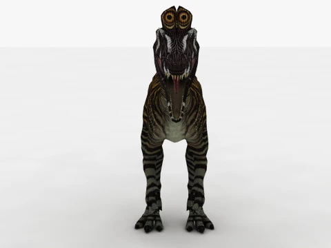 2 in 1 Cryolophosaurus 조작 및 애니메이션 3D 모델