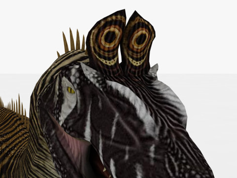 2 in 1 Cryolophosaurus Rigged and Animated 3D Модель