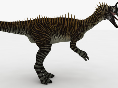 2 in 1 Cryolophosaurus Rigged and Animated 3D Модель