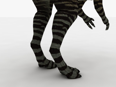 2 in 1 Cryolophosaurus Rigged and Animated 3D Модель