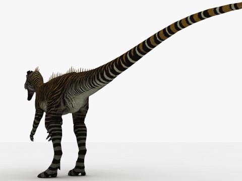 2 in 1 Cryolophosaurus Rigged and Animated 3D Модель