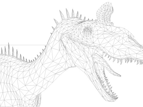 2 in 1 Cryolophosaurus Rigged and Animated 3D Модель