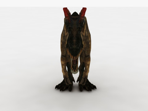 Dilophosaurus Rigged and Animated Modelo 3D