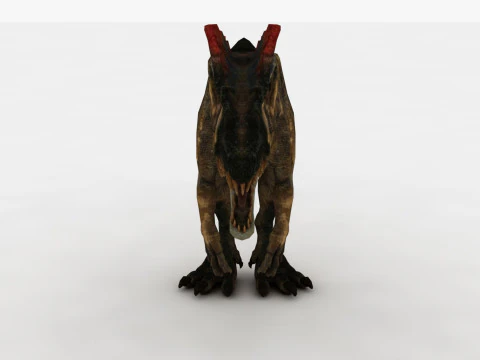 Dilophosaurus Rigged and Animated 3D Model